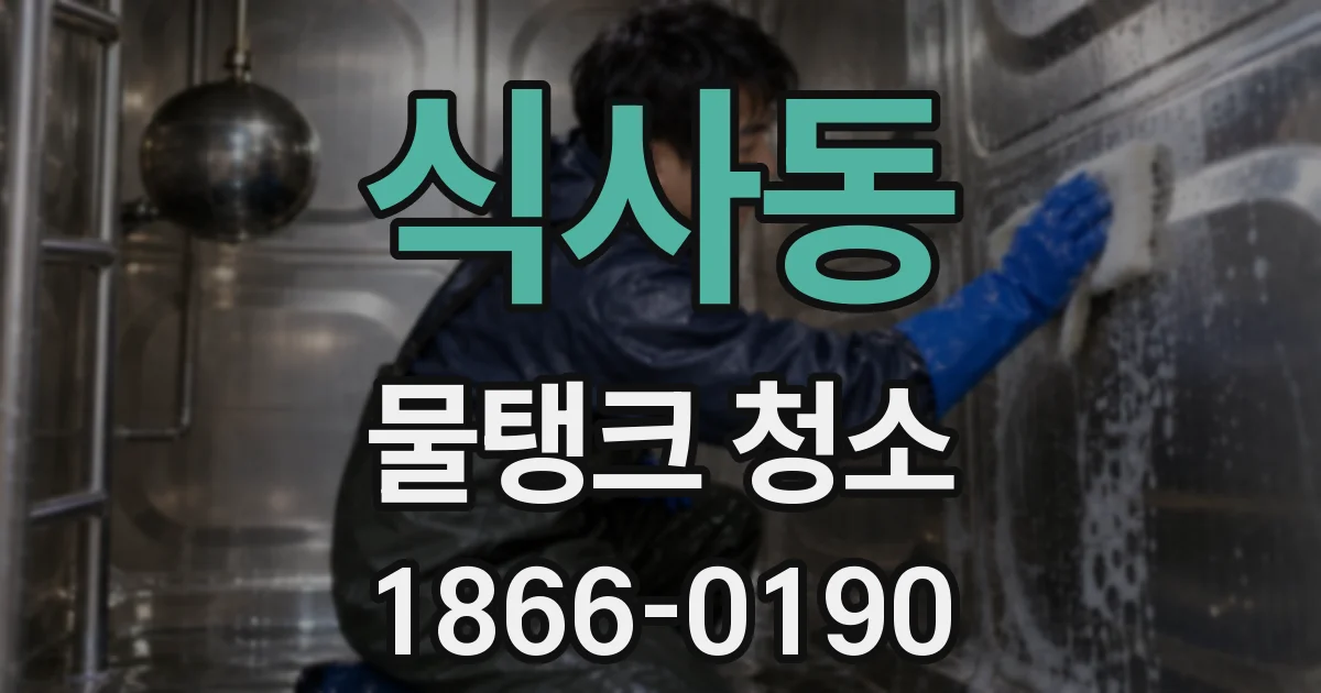 식사동 물탱크 청소