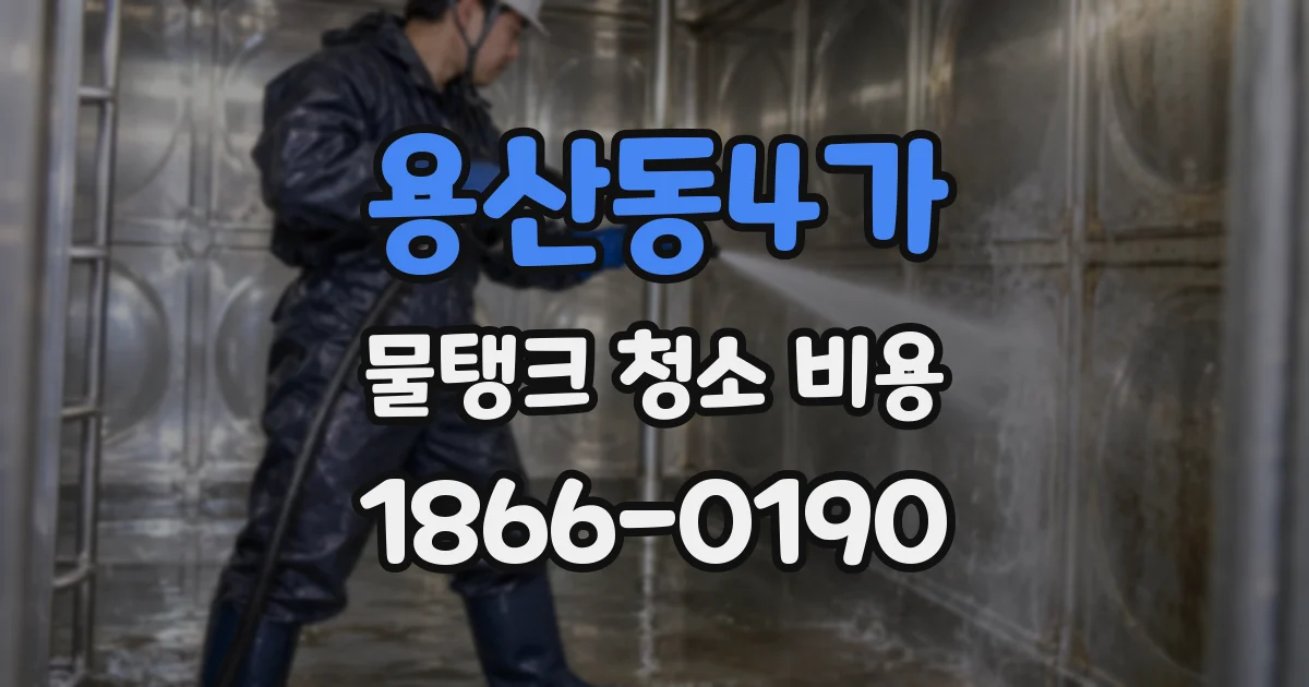 용산동4가 물탱크 청소 비용