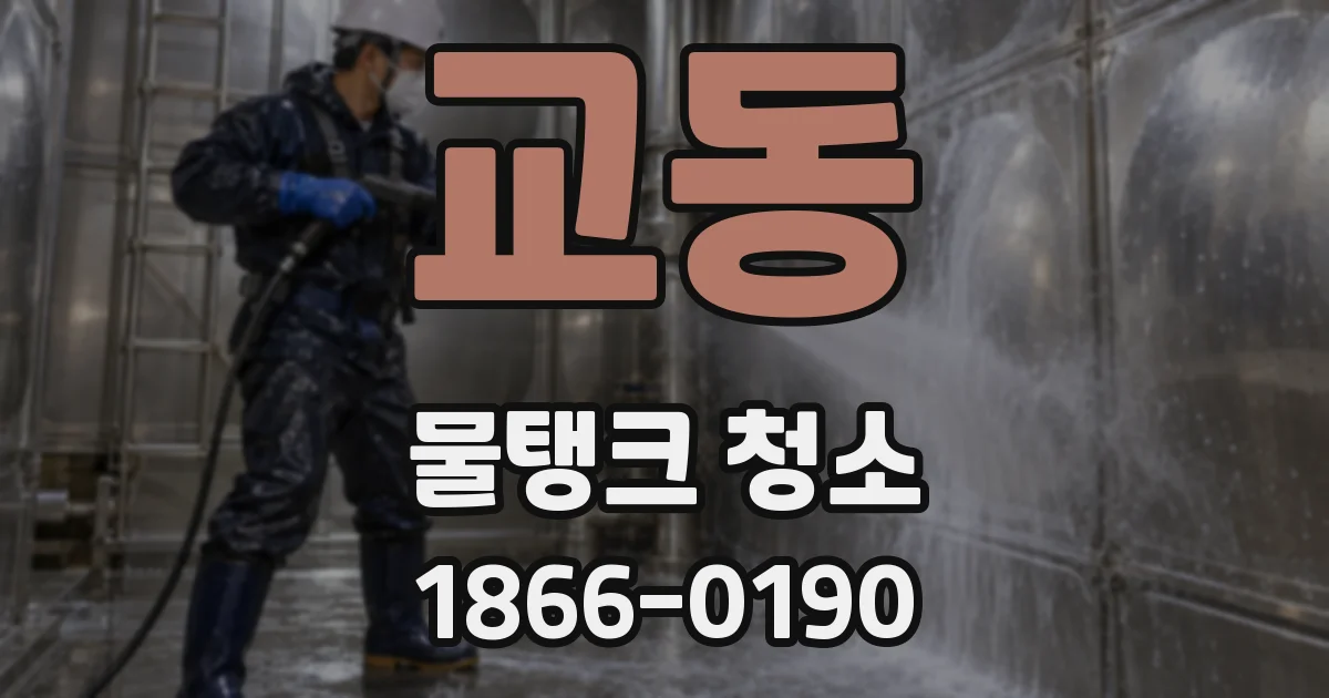 교동 물탱크 청소