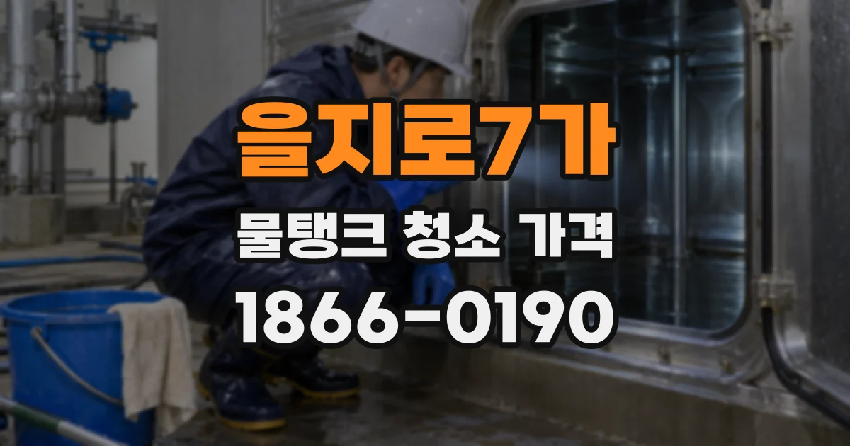 을지로7가 물탱크 청소 가격