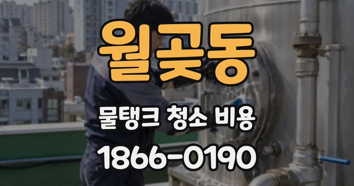 월곶동 물탱크 청소 비용