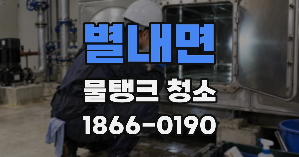 별내면 물탱크 청소