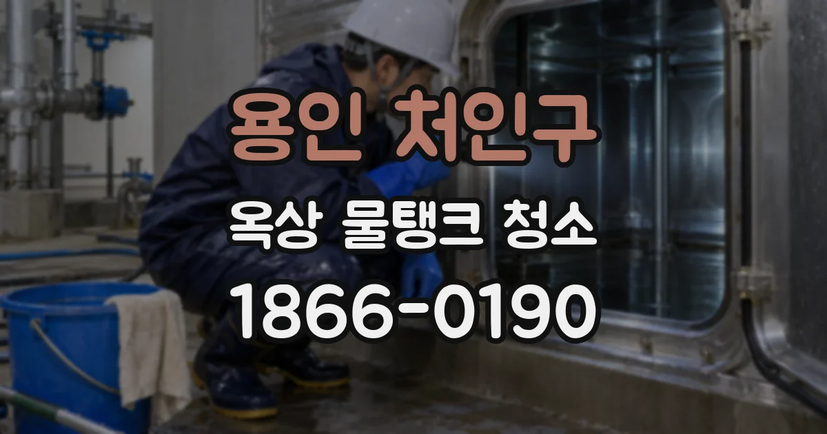 용인 처인구 옥상 물탱크 청소