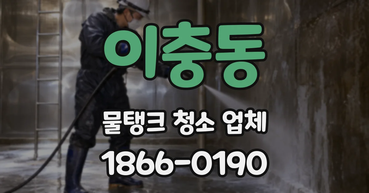 이충동 물탱크 청소 업체