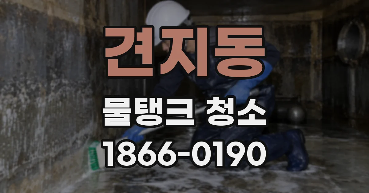 견지동 물탱크 청소