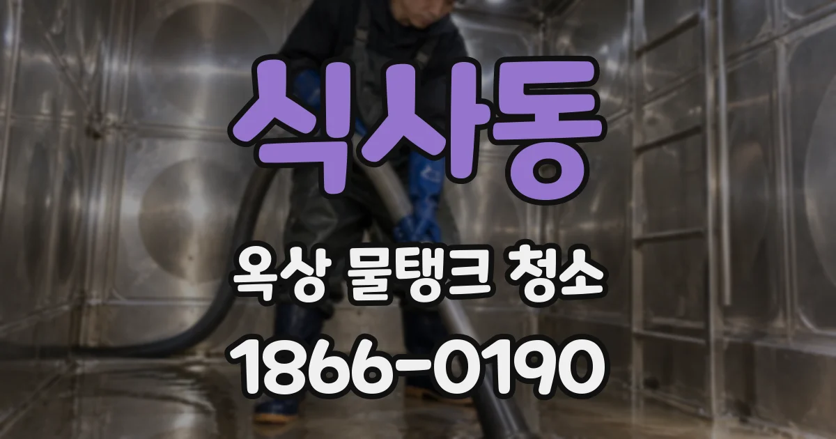 식사동 옥상 물탱크 청소