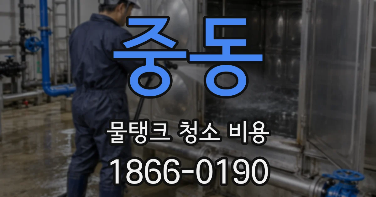 중동 물탱크 청소 비용