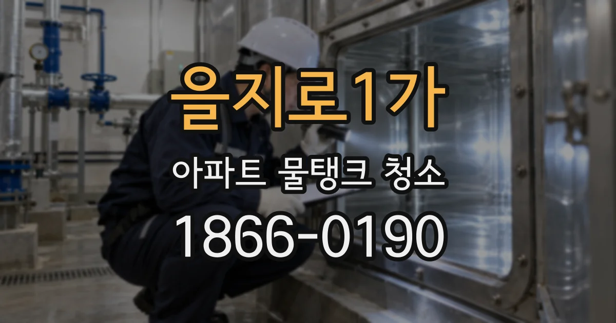 을지로1가 아파트 물탱크 청소