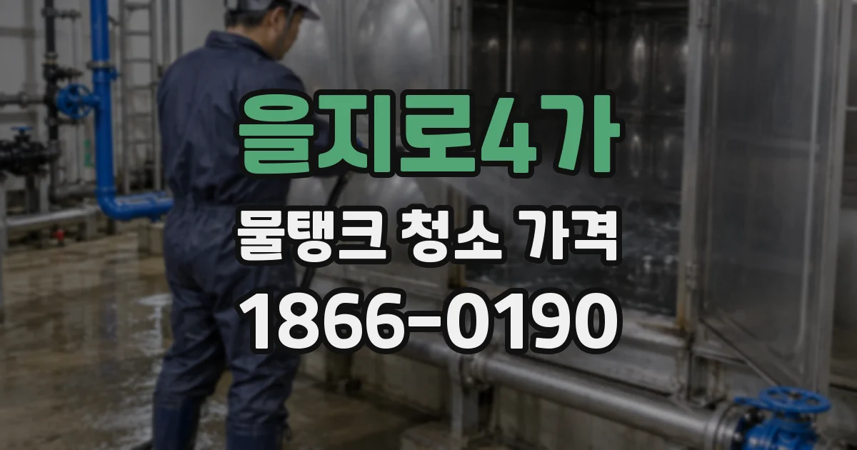 을지로4가 물탱크 청소 가격