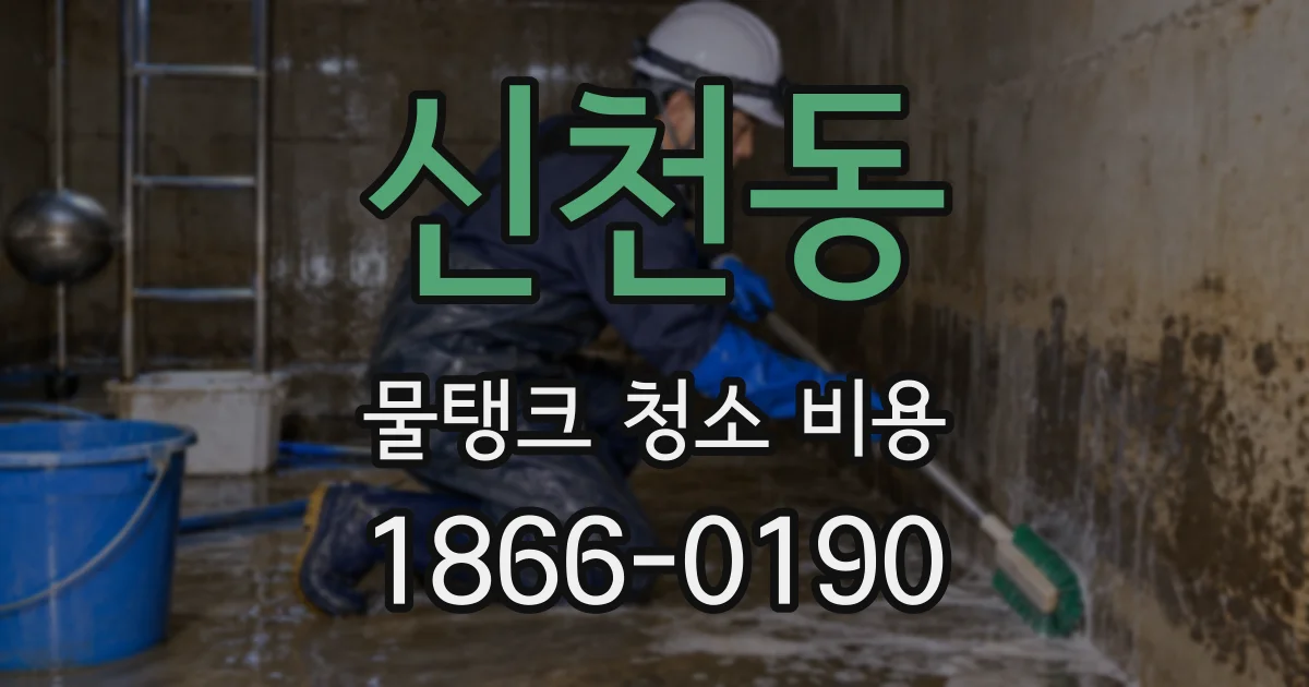 신천동 물탱크 청소 비용