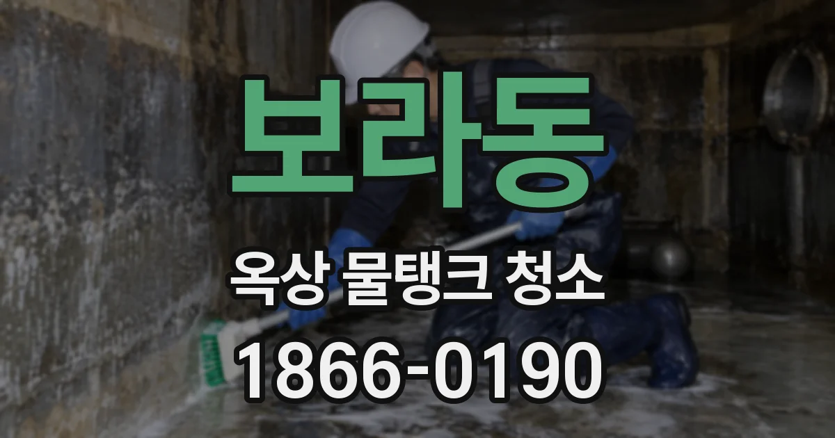 보라동 옥상 물탱크 청소