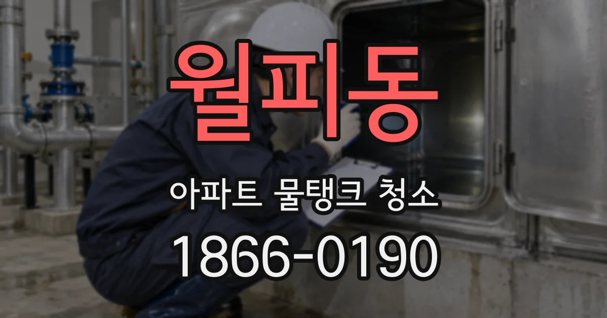월피동 아파트 물탱크 청소