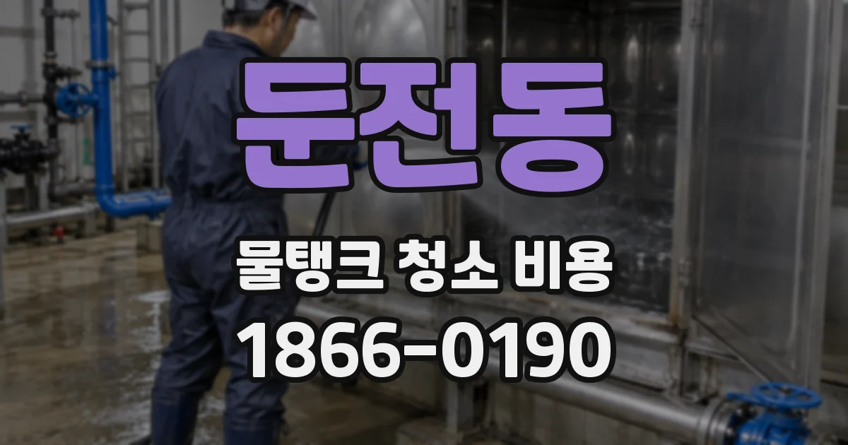 둔전동 물탱크 청소 비용