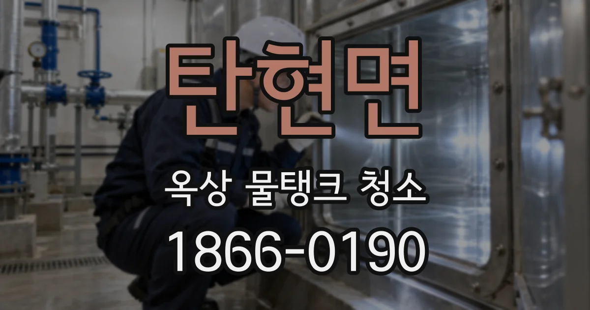 탄현면 옥상 물탱크 청소