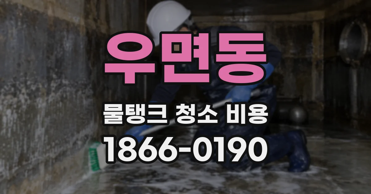 우면동 물탱크 청소 비용