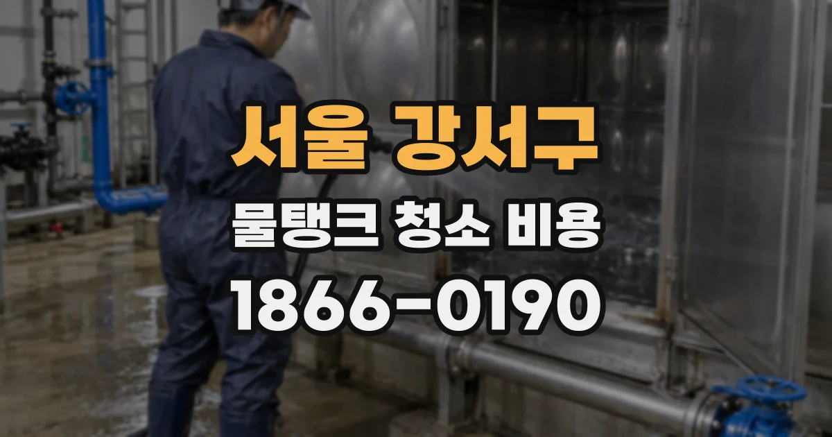 서울 강서구 물탱크 청소 비용