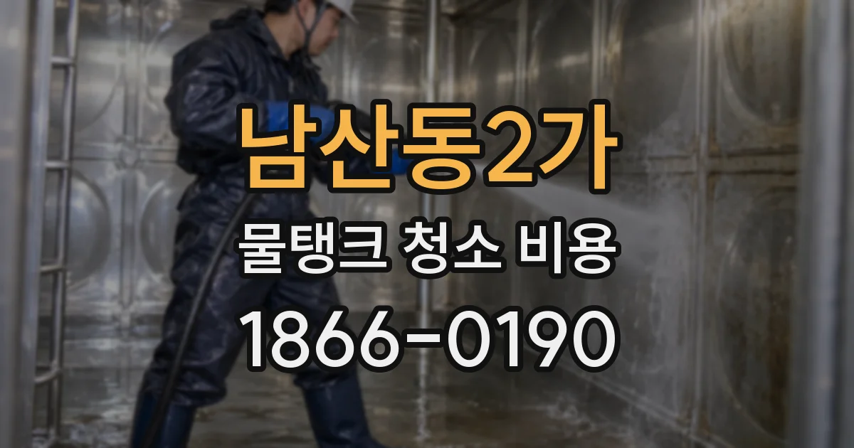 남산동2가 물탱크 청소 비용