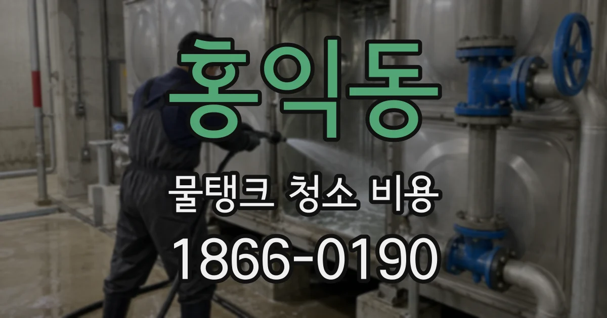 홍익동 물탱크 청소 비용