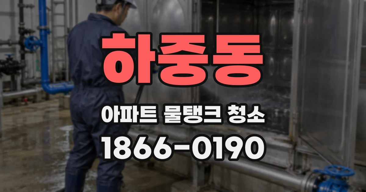 하중동 아파트 물탱크 청소