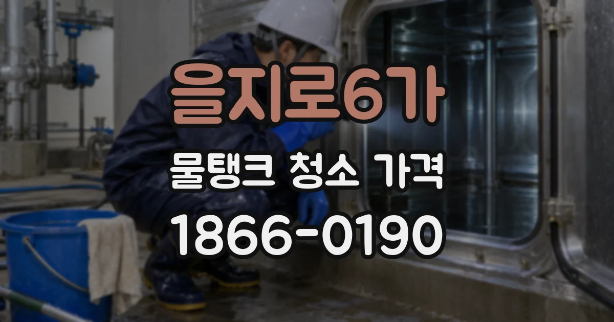 을지로6가 물탱크 청소 가격