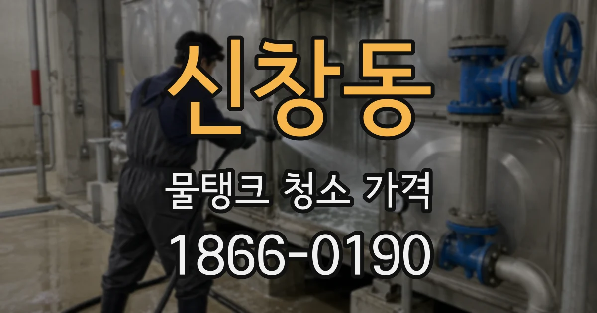 신창동 물탱크 청소 가격