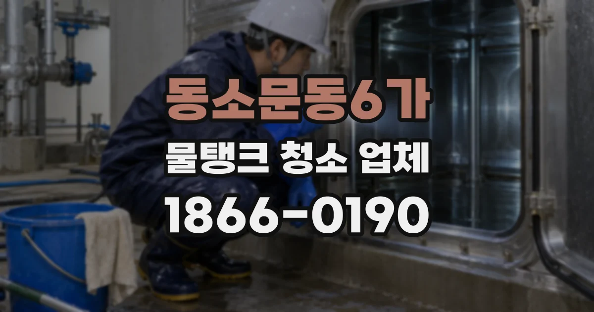 동소문동6가 물탱크 청소 업체