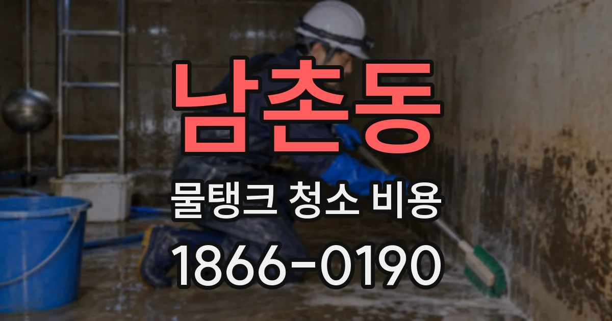 남촌동 물탱크 청소 비용