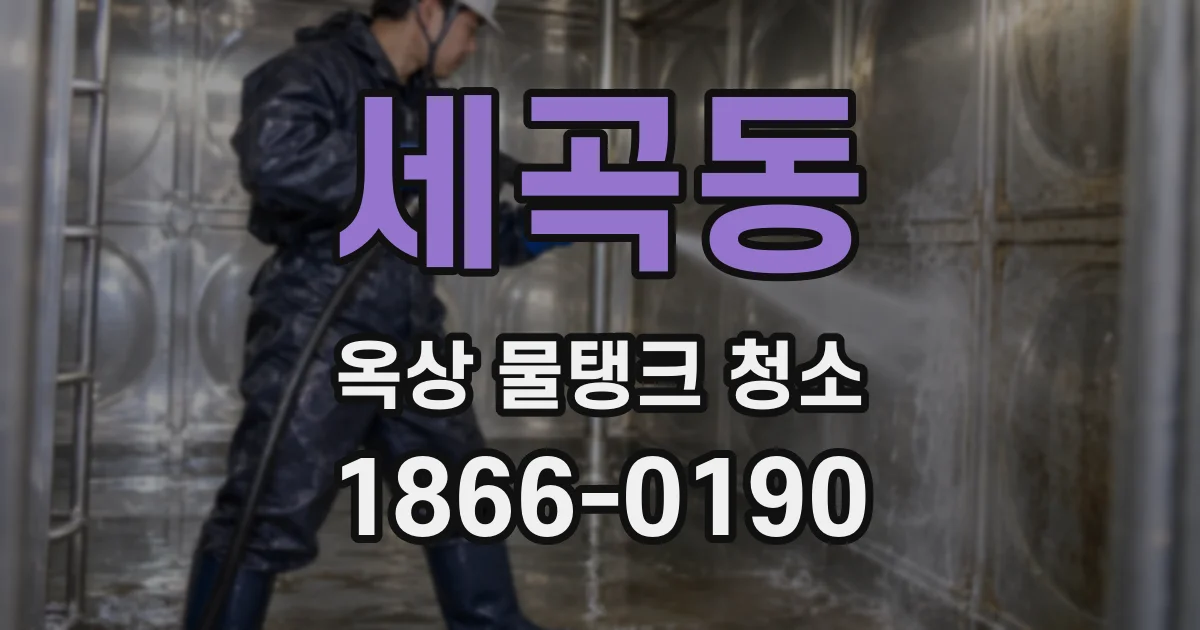 세곡동 옥상 물탱크 청소