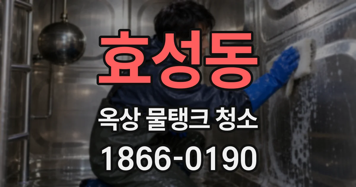 효성동 옥상 물탱크 청소