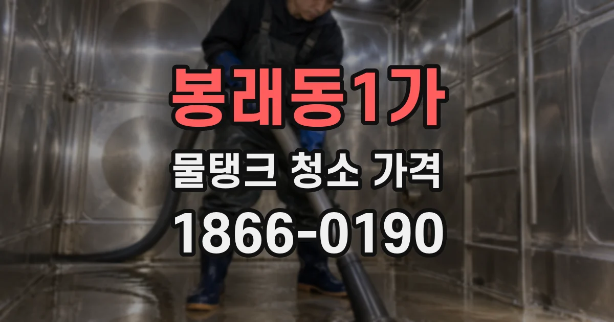 봉래동1가 물탱크 청소 가격