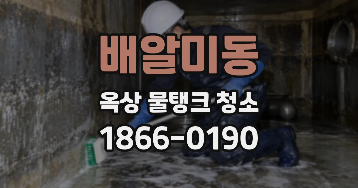 배알미동 옥상 물탱크 청소