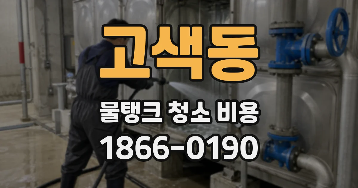 고색동 물탱크 청소 비용