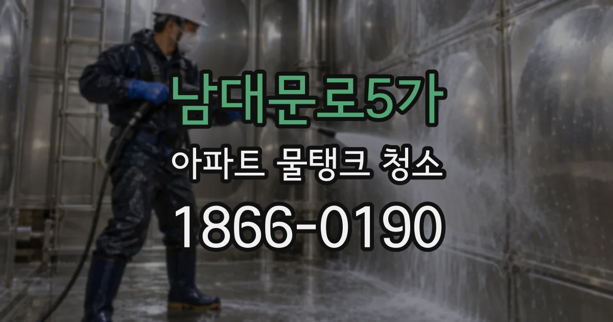 남대문로5가 아파트 물탱크 청소