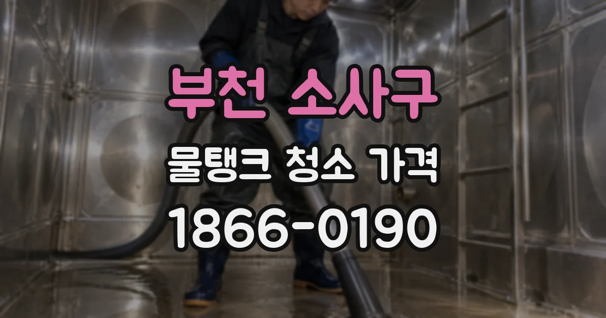 부천 소사구 물탱크 청소 가격