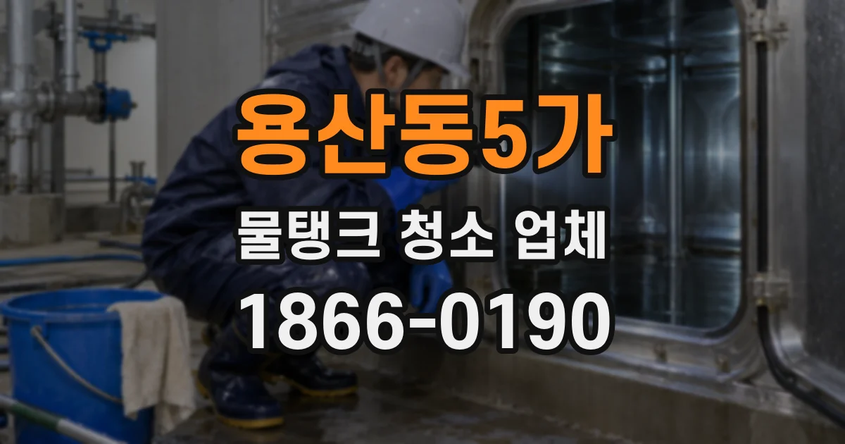 용산동5가 물탱크 청소 업체