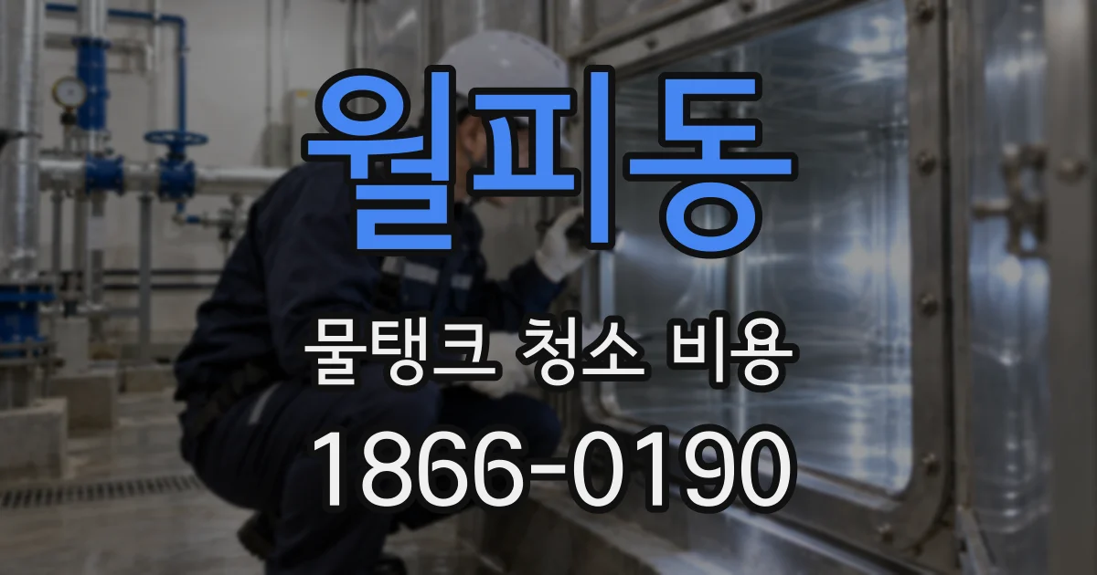 월피동 물탱크 청소 비용