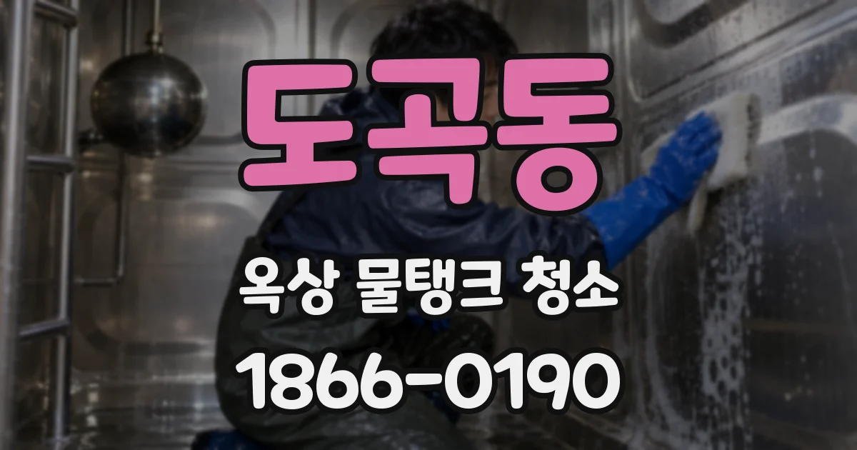 도곡동 옥상 물탱크 청소