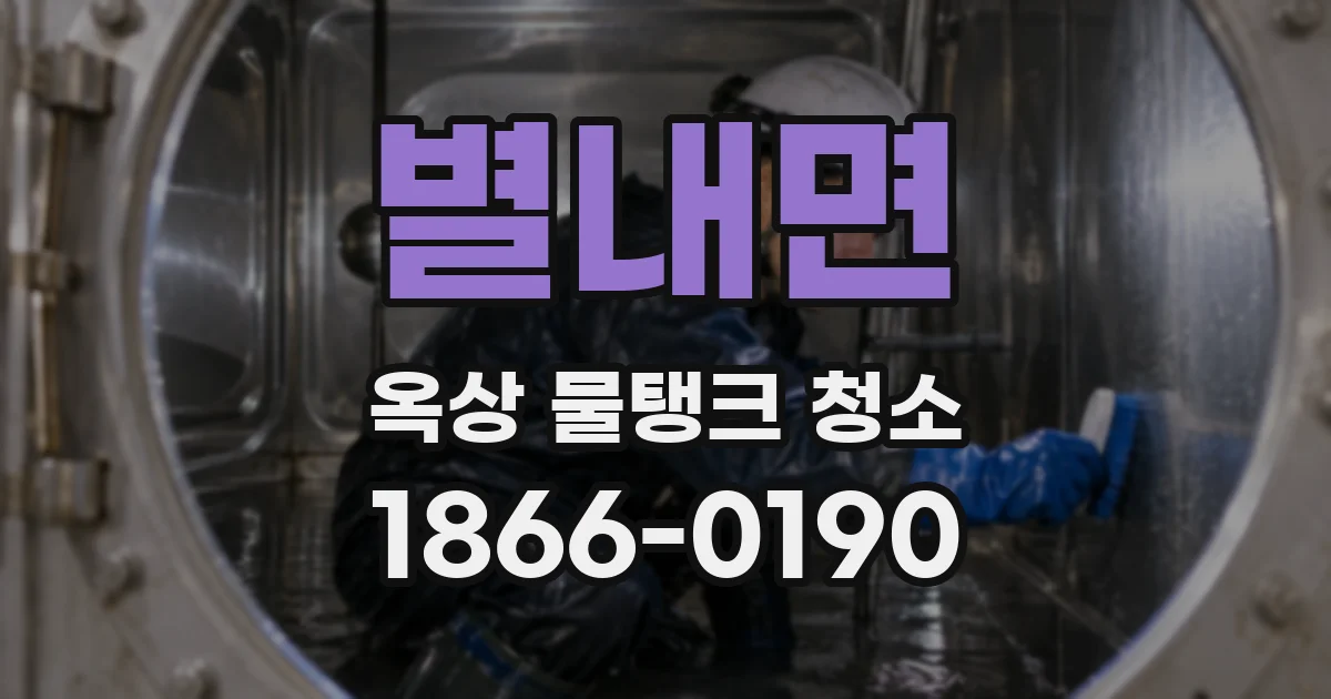 별내면 옥상 물탱크 청소