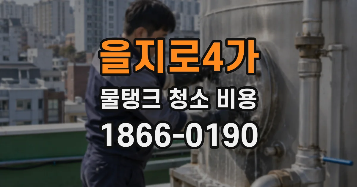 을지로4가 물탱크 청소 비용