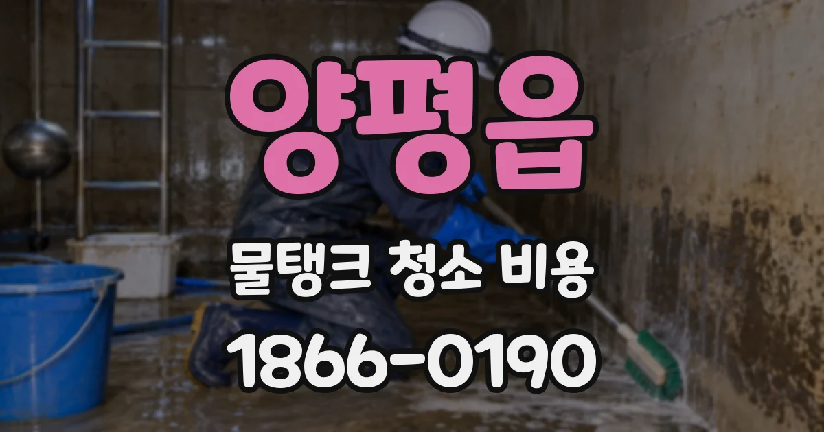 양평읍 물탱크 청소 비용