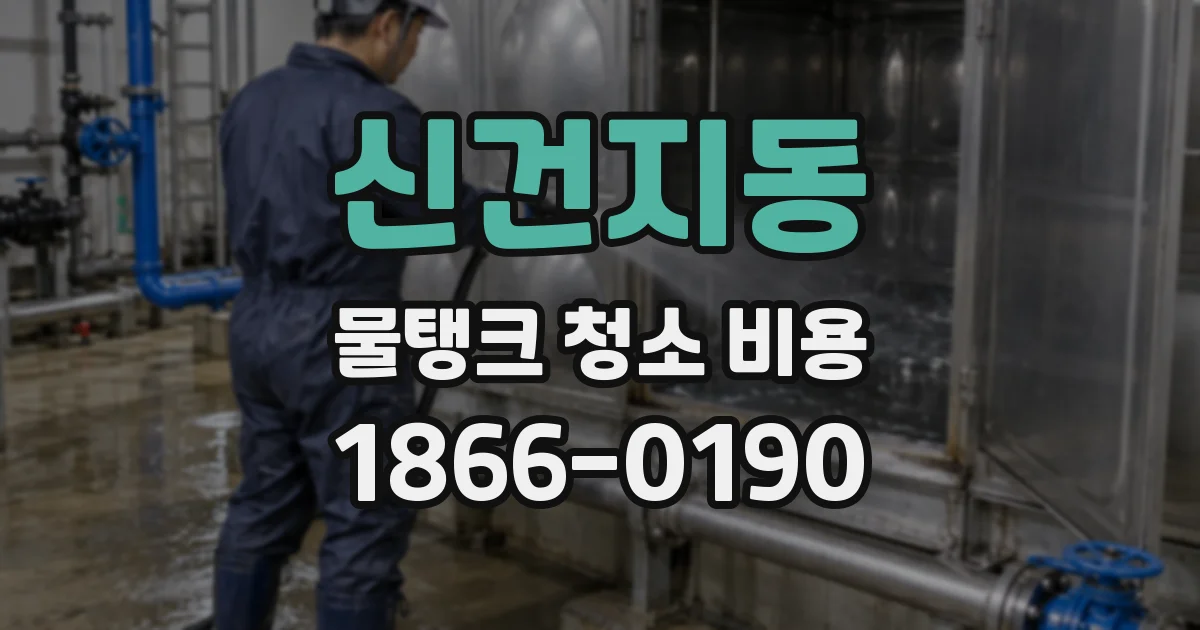 신건지동 물탱크 청소 비용