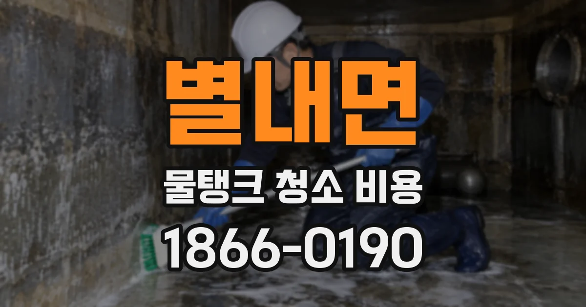 별내면 물탱크 청소 비용