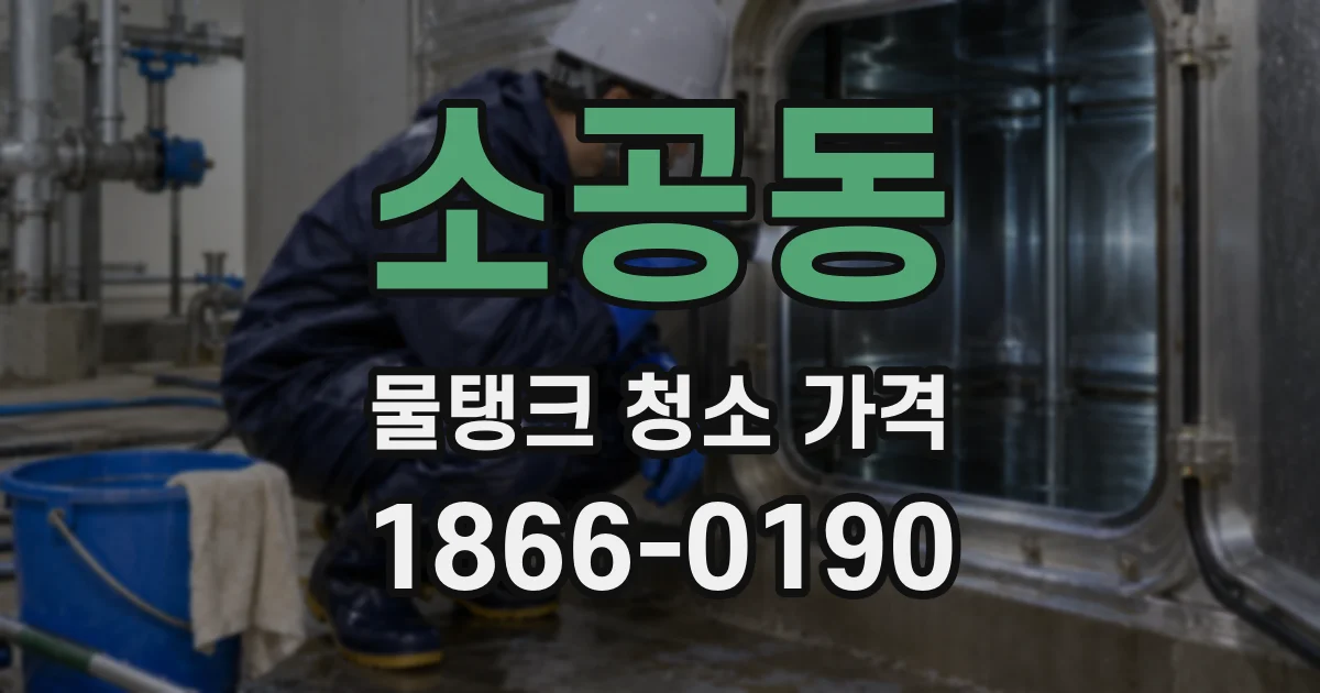 소공동 물탱크 청소 가격