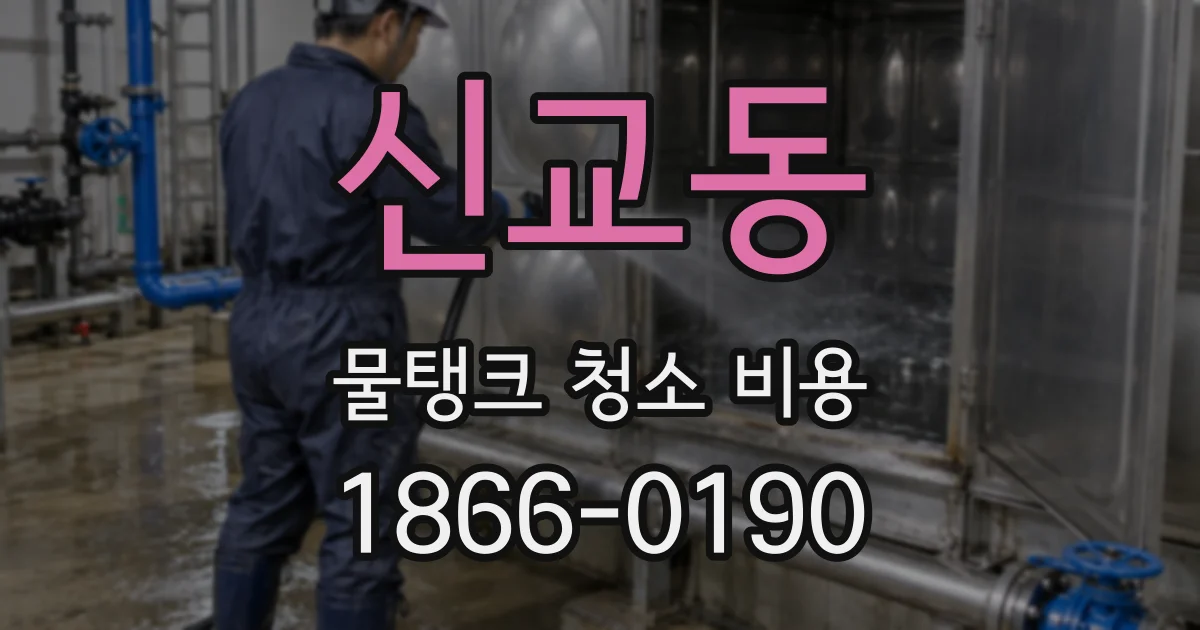 신교동 물탱크 청소 비용
