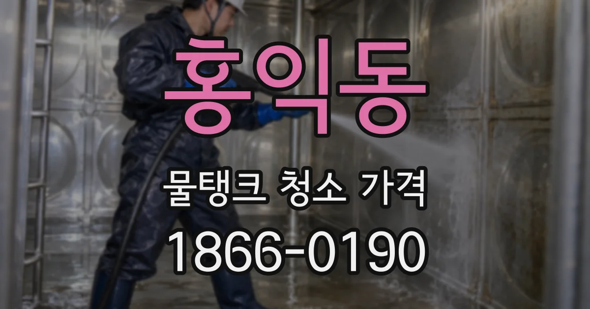 홍익동 물탱크 청소 가격