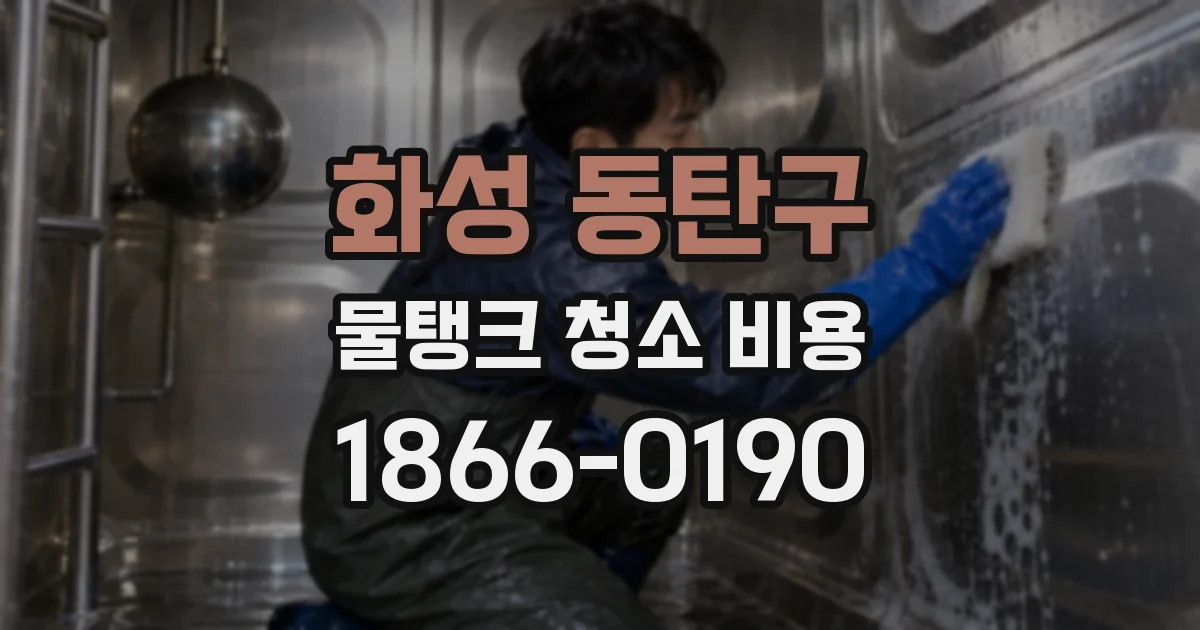 화성 동탄구 물탱크 청소 비용