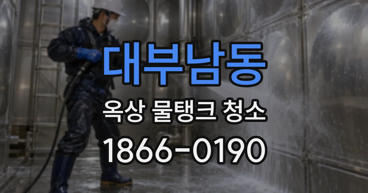 대부남동 옥상 물탱크 청소