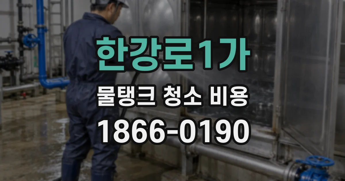 한강로1가 물탱크 청소 비용