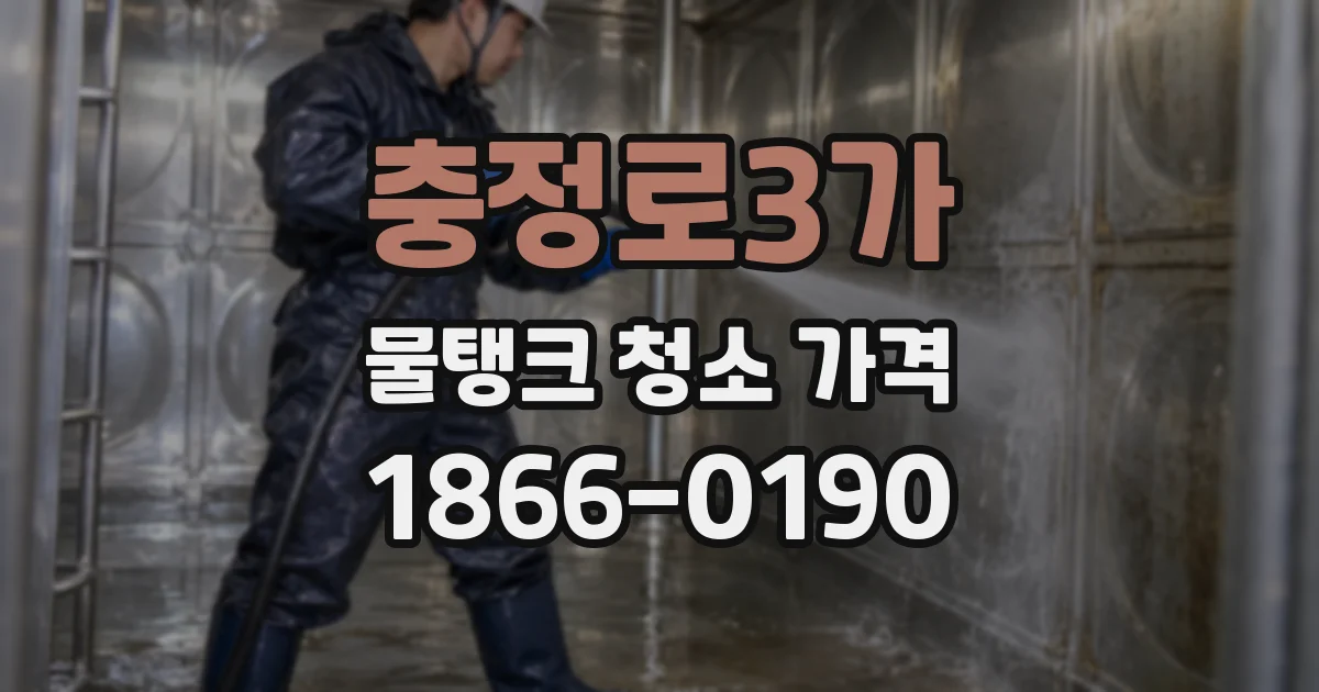 충정로3가 물탱크 청소 가격