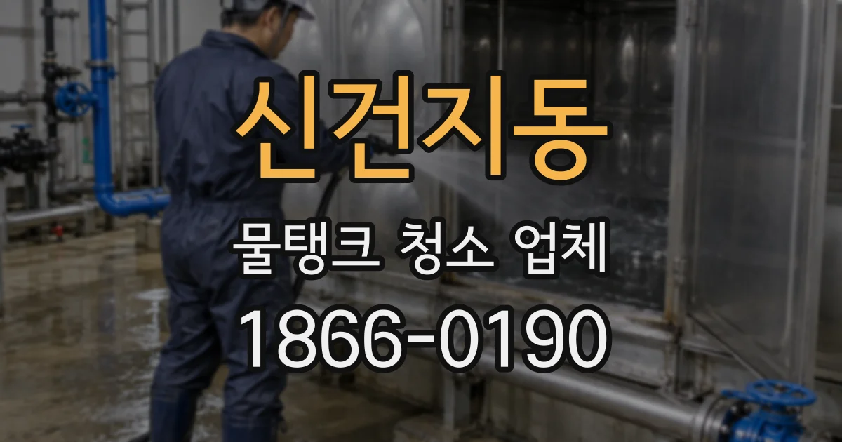 신건지동 물탱크 청소 업체